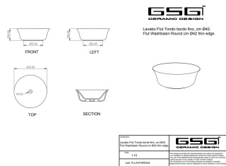 GSG umywalka okrągła 42cm FLUT ice
