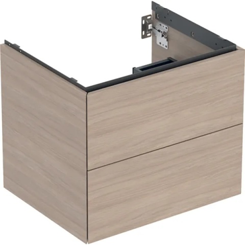 GEBERIT ONE Szafka pod umywalkę 60 cm, z dwoma szufladami, dąb