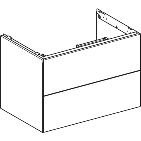 GEBERIT ONE Szafka pod umywalkę 75 cm, z dwoma szufladami, biały połysk