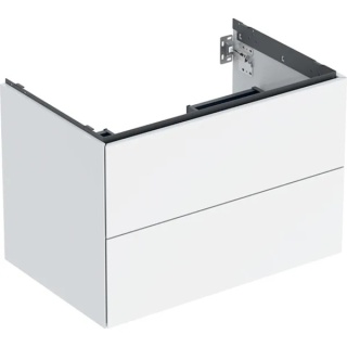 GEBERIT ONE Szafka pod umywalkę 75 cm, z dwoma szufladami, biały połysk