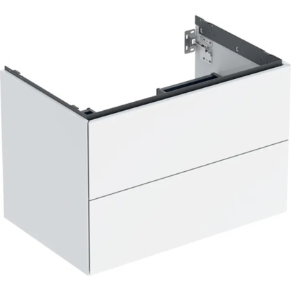 GEBERIT ONE Szafka pod umywalkę 75 cm, z dwoma szufladami, biały połysk