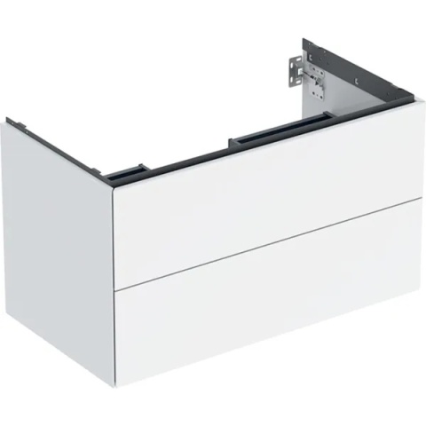 GEBERIT ONE Szafka pod umywalkę 90 cm, z dwoma szufladami, biały połysk