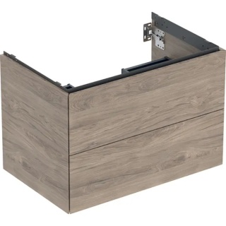 GEBERIT ONE Szafka pod umywalkę 75 cm, z dwoma szufladami, orzech hickory