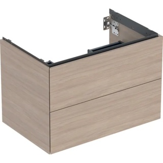 GEBERIT ONE Szafka pod umywalkę 75 cm, z dwoma szufladami, dąb