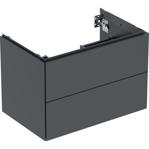 GEBERIT ONE Szafka pod umywalkę 75 cm, z dwoma szufladami, czarny