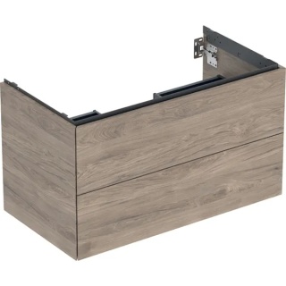 GEBERIT ONE Szafka pod umywalkę 90 cm, z dwoma szufladami, orzech hickory