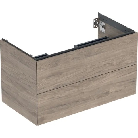 GEBERIT ONE Szafka pod umywalkę 90 cm, z dwoma szufladami, orzech hickory