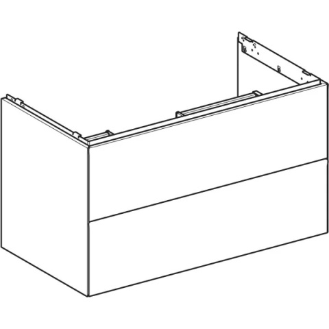 GEBERIT ONE Szafka pod umywalkę 90 cm, z dwoma szufladami, piaskowoszary