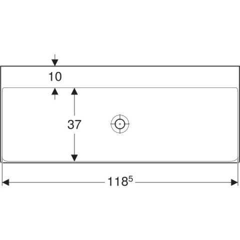 GEBERIT ONE Umywalka 120 cm, bez otworu na baterie