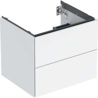GEBERIT ONE Szafka pod umywalkę 60 cm, z dwoma szufladami, biały połysk