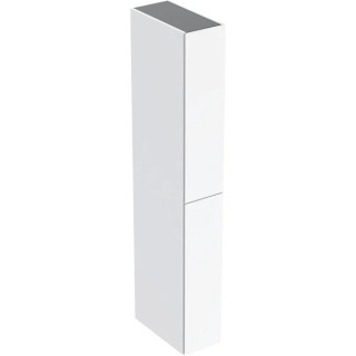 GEBERIT ONE Wysoka szafka 24 cm z dwoma schowkami wysuwanymi, biały połysk