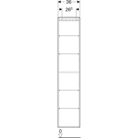 GEBERIT ONE Wysoka szafka 36 cm z jednymi drzwiami, piaskowoszary