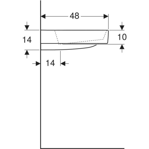 GEBERIT Umywalka Geberit ONE CleanDrain 120 cm, z otworem centralnym na baterie