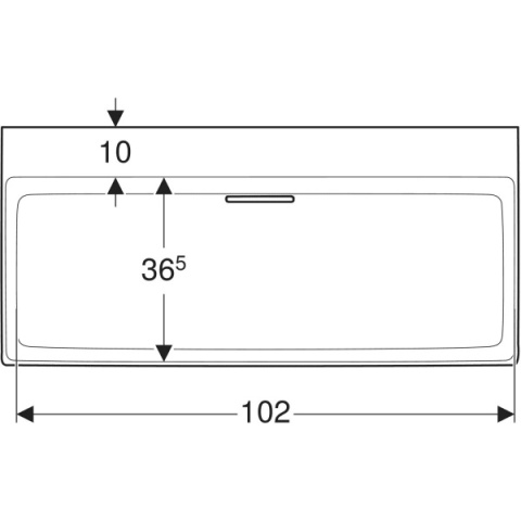 GEBERIT Umywalka Geberit ONE CleanDrain 105 cm, bez otworu na baterie