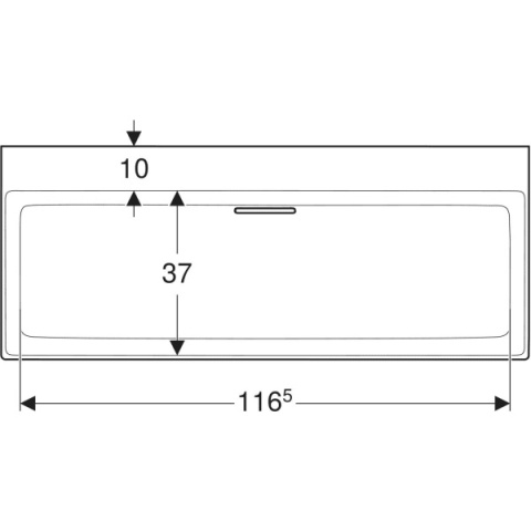 GEBERIT Umywalka Geberit ONE CleanDrain 120 cm, bez otowru na baterie