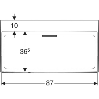 GEBERIT Umywalka 90 cm, bez otworu na baterie