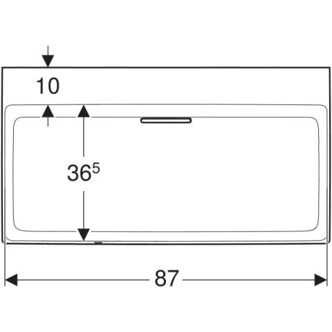GEBERIT Umywalka Geberit ONE CleanDrain 90 cm, bez otworu na baterie