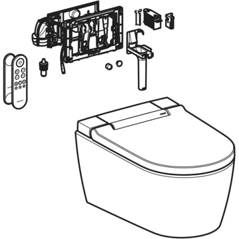 GEBERIT Urządzenie WC z funkcją higieny intymnej Geberit AquaClean Sela, wisząca miska WC, DuoFresh, biały