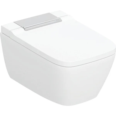 GEBERIT Urządzenie WC z funkcją higieny intymnej Geberit AquaClean Sela, wisząca miska WC, prostokątna, chrom