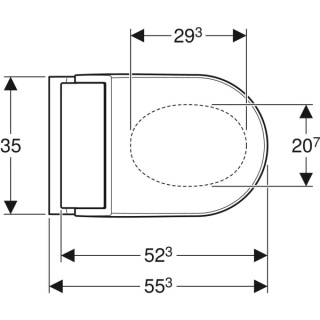 GEBERIT Urządzenie WC z funkcją higieny intymnej Geberit AquaClean Tuma Comfort, wisząca miska WC, biały