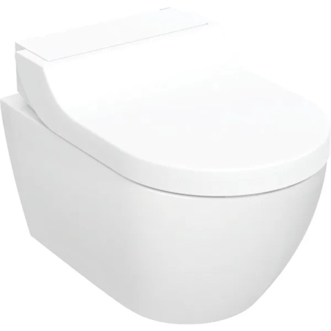 GEBERIT Urządzenie WC z funkcją higieny intymnej Geberit AquaClean Tuma Comfort, wisząca miska WC, białe szkło