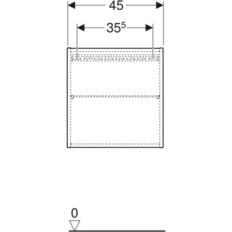 GEBERIT ONE Górna szafka kwadratowa 45 cm, piaskowoszary