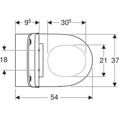 GEBERIT ONE Miska WC TurboFlush w zestawie z deską sedesową, biała