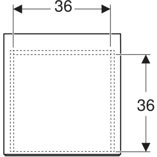 GEBERIT ONE Szafka boczna, z dwoma szufladami, szerokość 45 cm, biały mat
