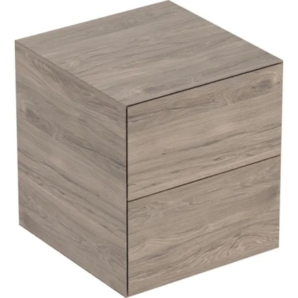 GEBERIT ONE Szafka boczna, z dwoma szufladami, szerokość 45 cm, orzech hickory