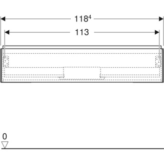 GEBERIT ONE Szafka pod umywalkę 120 cm, biały połysk