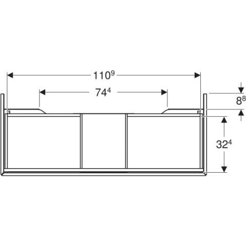 GEBERIT ONE Szafka pod umywalkę 120 cm, piaskowoszary