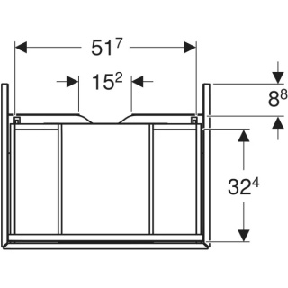 GEBERIT ONE Szafka pod umywalkę 60 cm, piaskowoszary