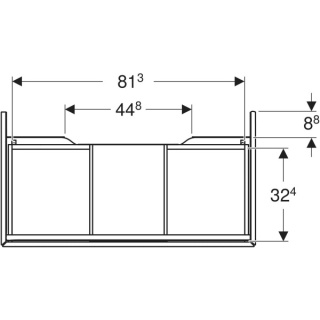 GEBERIT ONE Szafka pod umywalkę 90 cm, biały mat