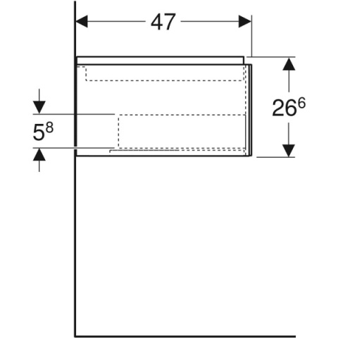 GEBERIT ONE Szafka pod umywalkę 90 cm, czarny