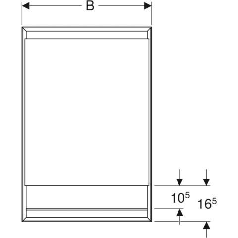 GEBERIT ONE Szafka z lustrem i wnęką, podtynkowa wysokość 90 cm, biała