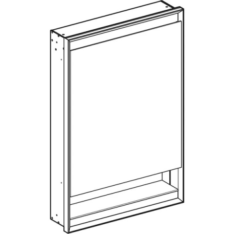 GEBERIT ONE Szafka z lustrem i wnęką, podtynkowa wysokość 90 cm, czarny mat