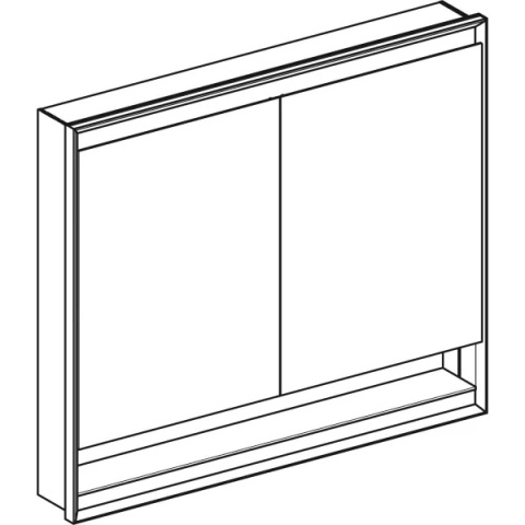 GEBERIT ONE Szafka z lustrem i wnęką, podtynkowa wysokość 90 cm, szerokość 105 cm, biała