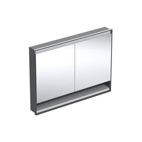 GEBERIT ONE Szafka z lustrem i wnęką, podtynkowa wysokość 90 cm, szerokość 120 cm, czarny mat