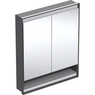 GEBERIT ONE Szafka z lustrem i wnęką, podtynkowa wysokość 90 cm, szerokość 75 cm, czarny mat