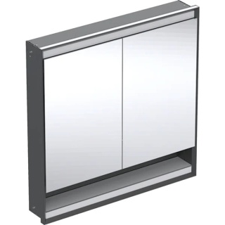 GEBERIT ONE Szafka z lustrem i wnęką, podtynkowa wysokość 90 cm, szerokość 90 cm, czarny mat