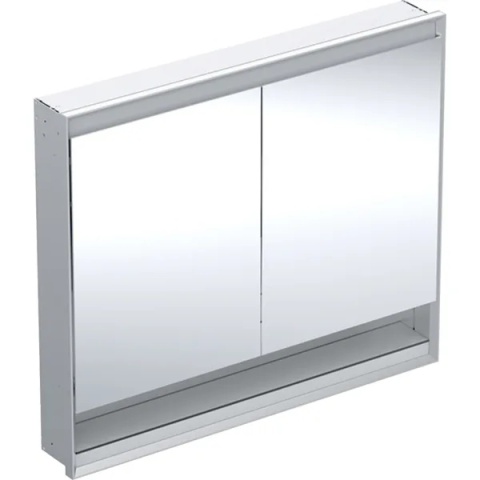 GEBERIT ONE Szafka z lustrem i wnęką, podtynkowa wysokość 90 cm, szerokość 105 cm, aluminium