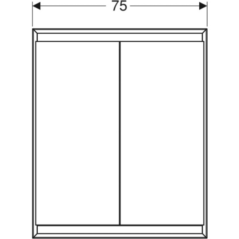 GEBERIT ONE Szafka z lustrem podtynkowa wysokość 90 cm, biała