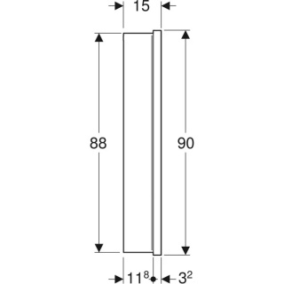GEBERIT ONE Szafka z lustrem podtynkowa wysokość 90 cm, biała