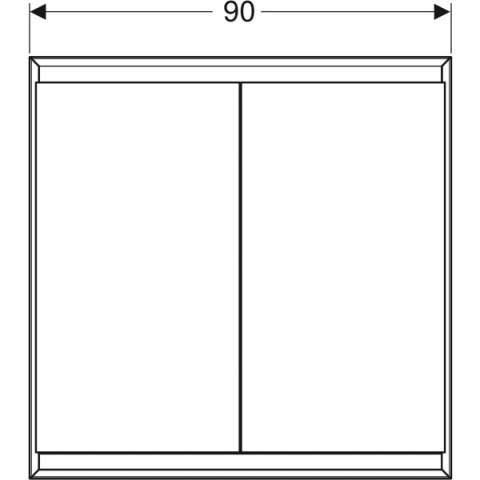GEBERIT ONE Szafka z lustrem podtynkowa wysokość 90 cm, biała