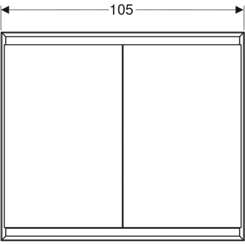 GEBERIT ONE Szafka z lustrem podtynkowa wysokość 90 cm, biała