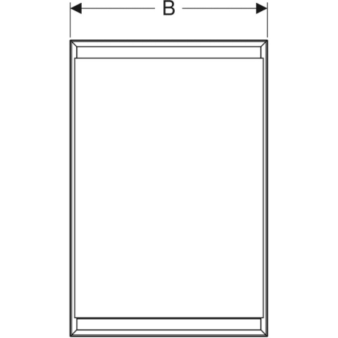 GEBERIT ONE Szafka z lustrem podtynkowa wysokość 90 cm, czarna