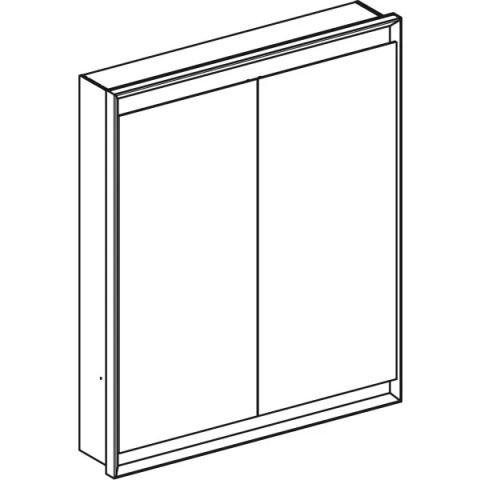 GEBERIT ONE Szafka z lustrem podtynkowa wysokość 90 cm, czarny mat