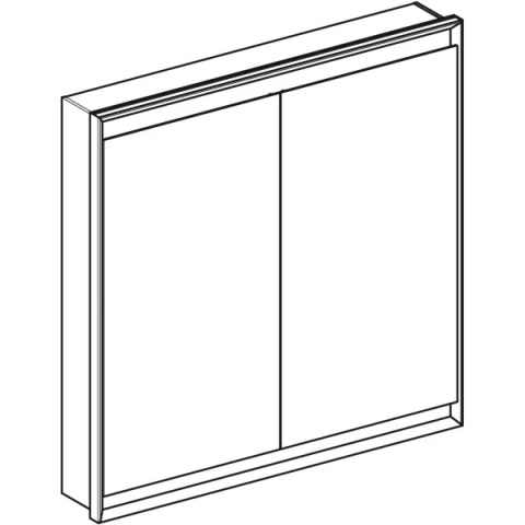 GEBERIT ONE Szafka z lustrem podtynkowa wysokość 90 cm, czarny mat