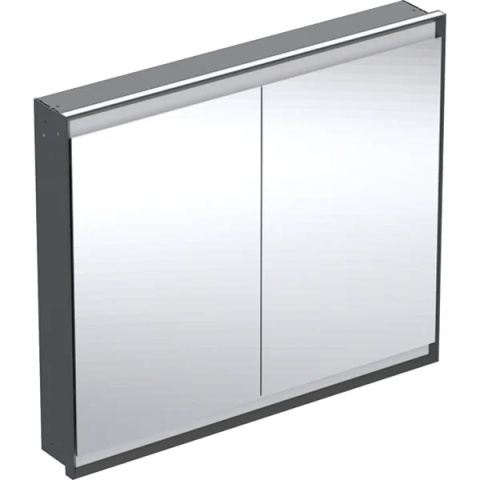 GEBERIT ONE Szafka z lustrem podtynkowa wysokość 90 cm, czarny mat