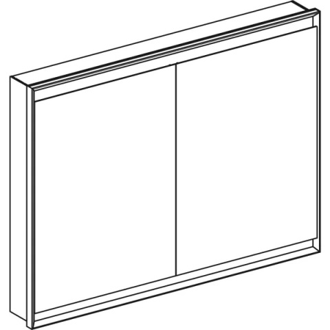 GEBERIT ONE Szafka z lustrem podtynkowa wysokość 90 cm, czarny mat